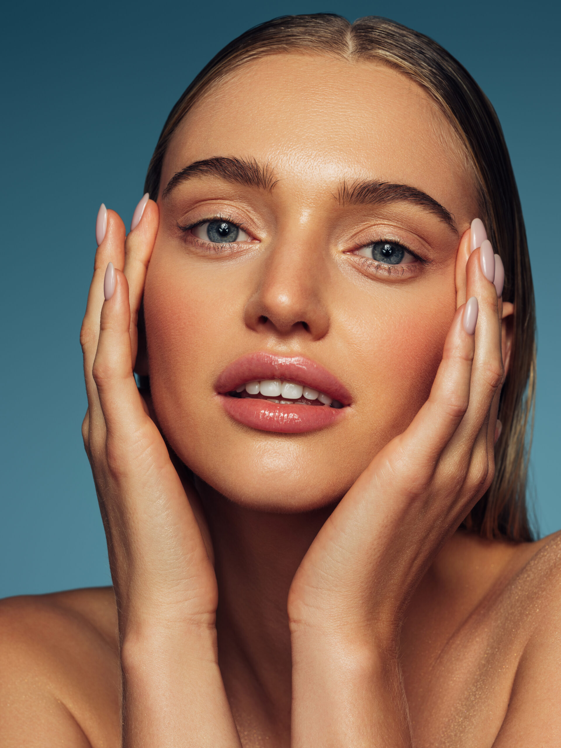 Portrait of a beautiful woman with natural make-up